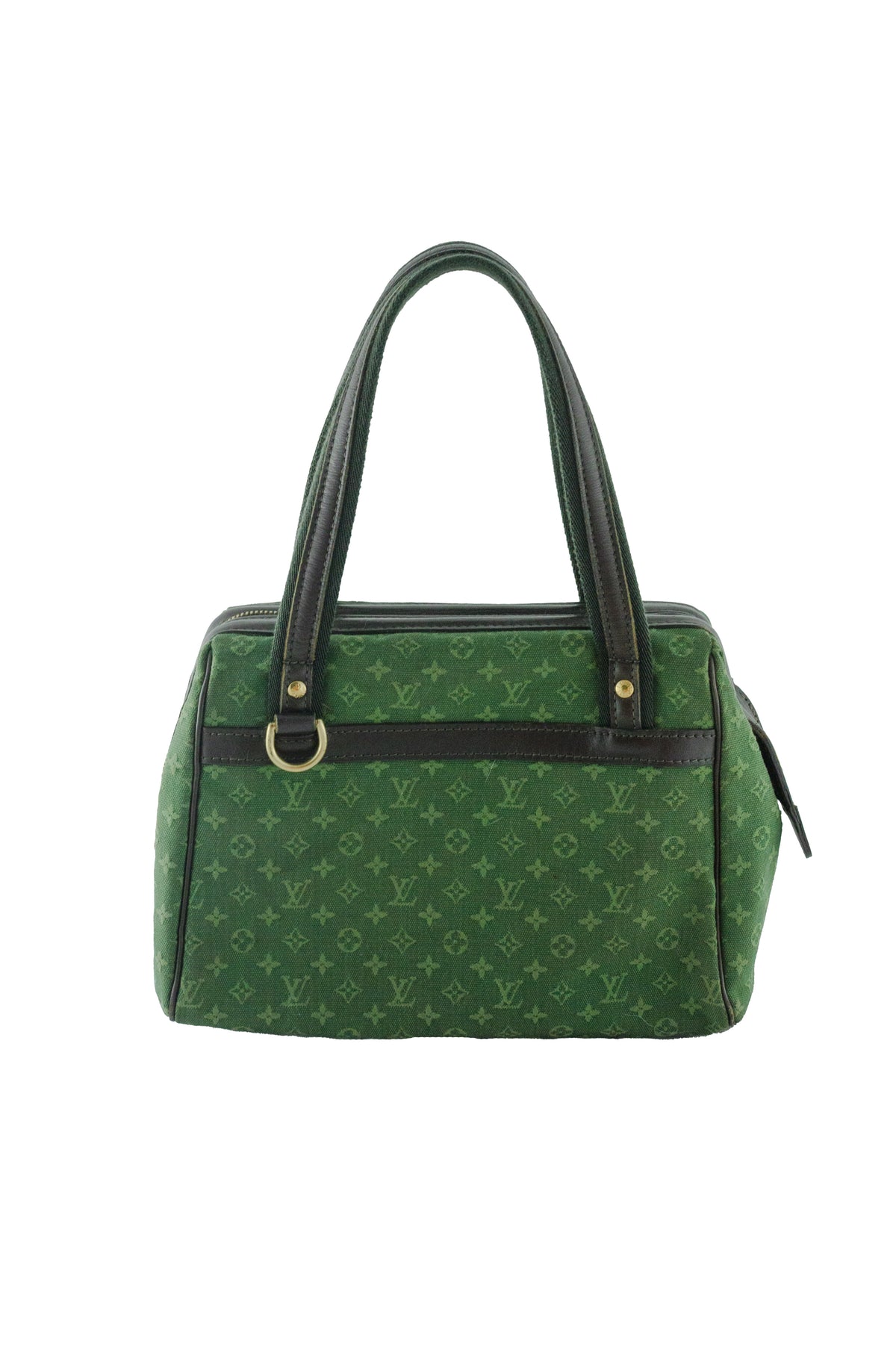 Rare Vintage Louis Vuitton Green Monogram Mini Lin Tote Bag