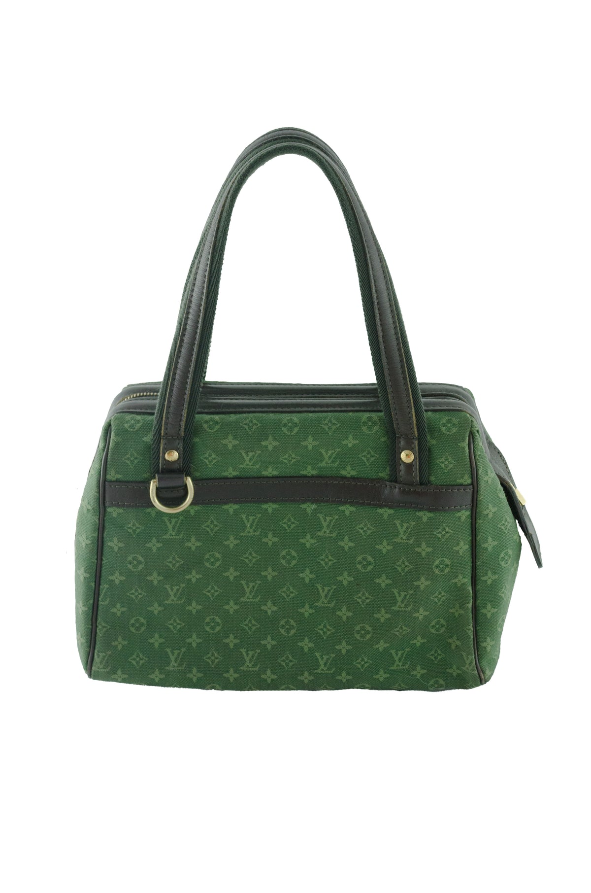 Rare Vintage Louis Vuitton Green Monogram Mini Lin Tote Bag