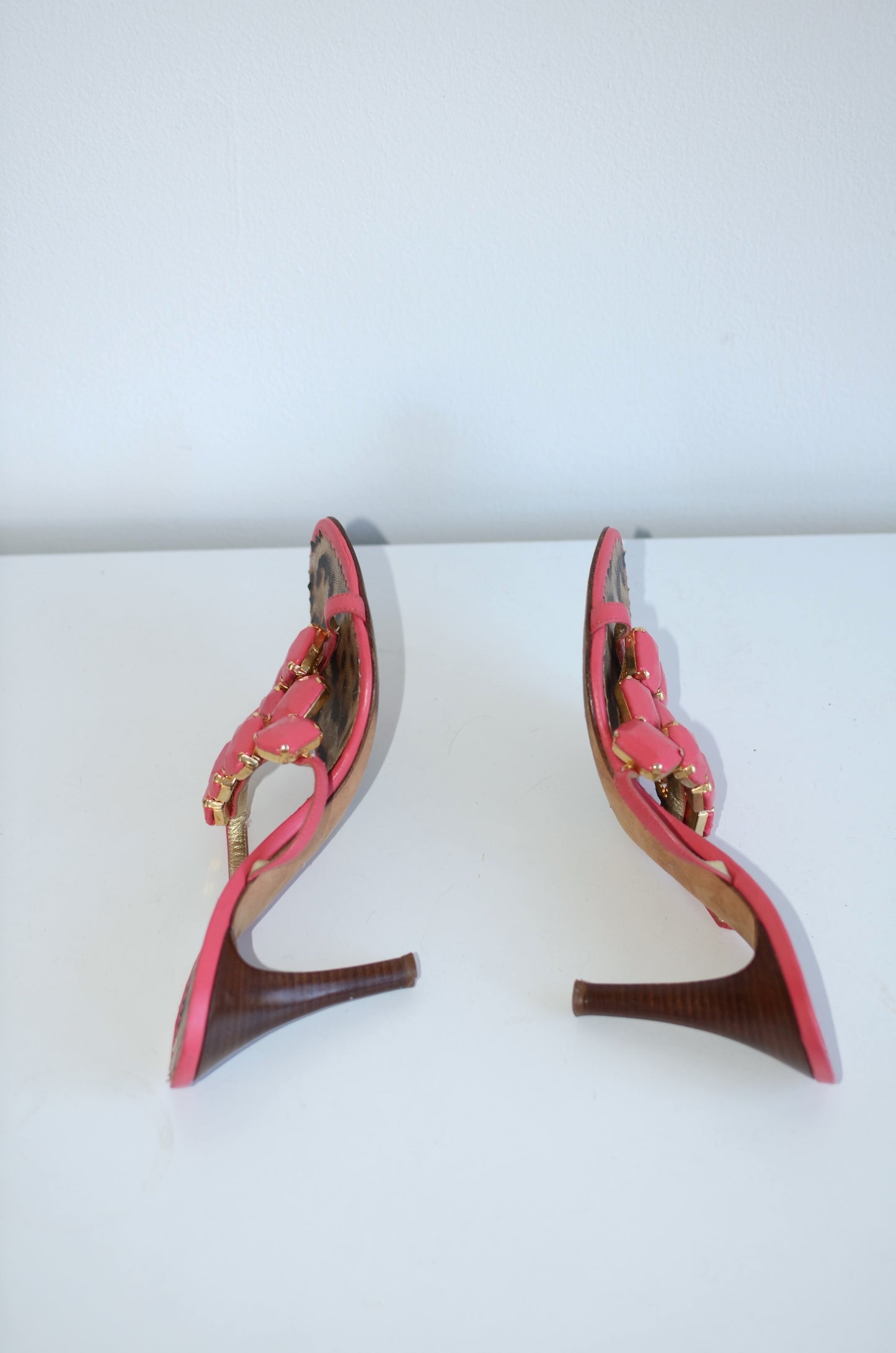 Roberto Cavalli Pink & Leopard Heels