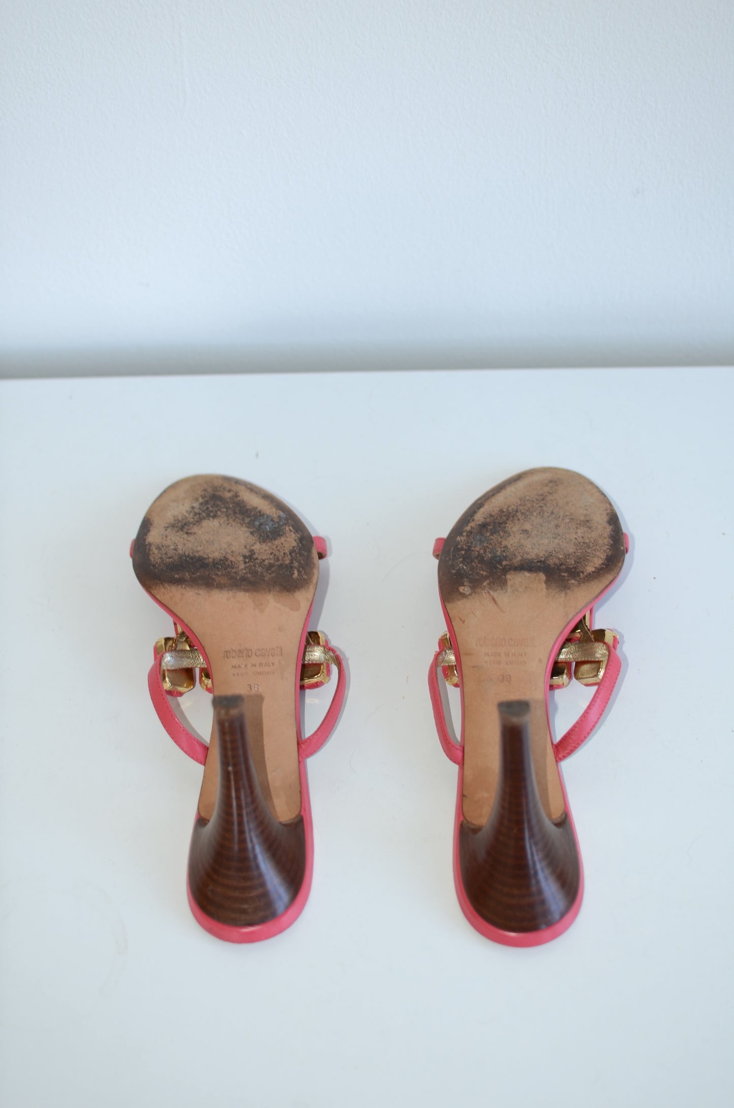 Roberto Cavalli Pink & Leopard Heels