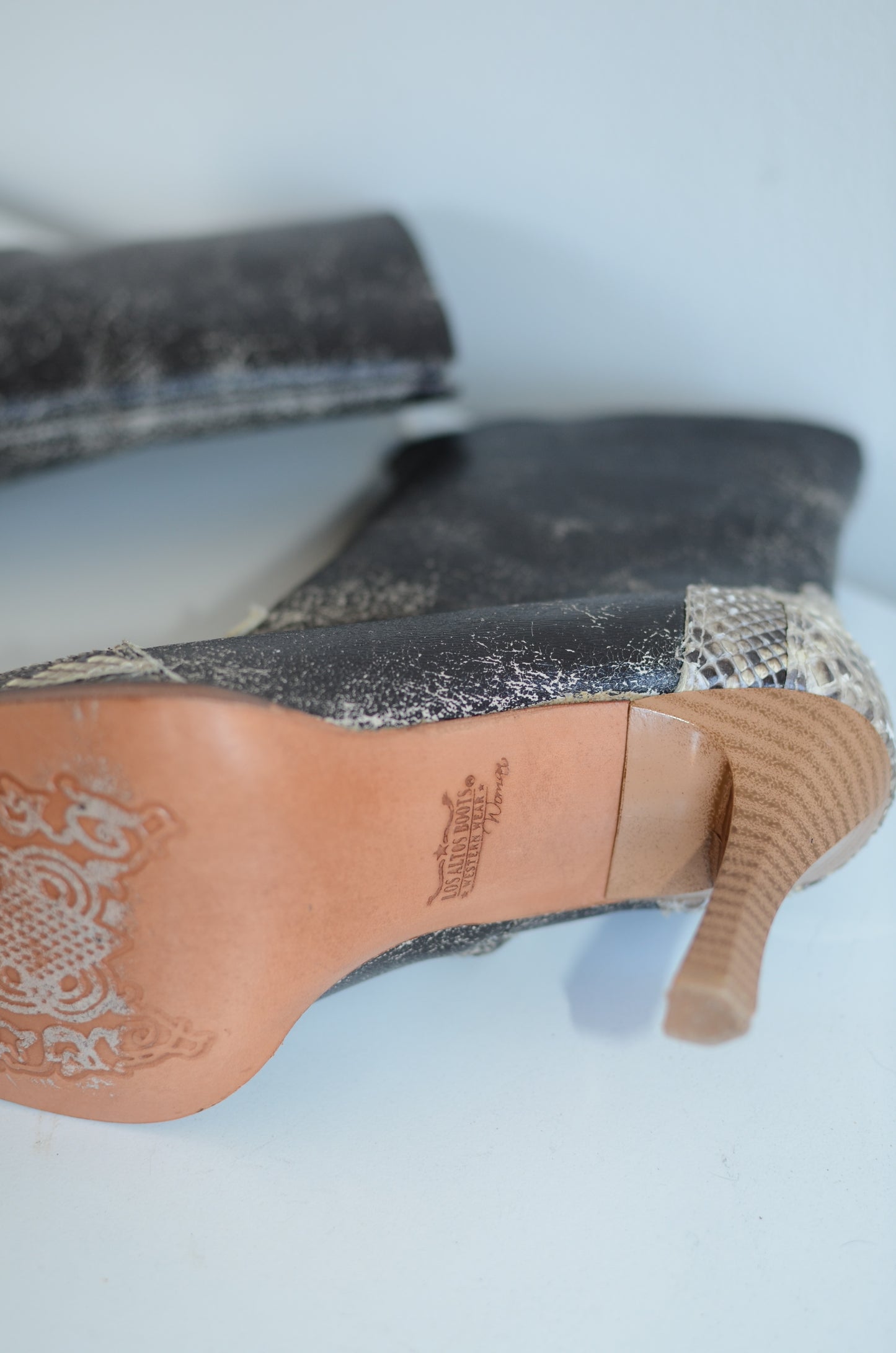 Vintage Animal Print Ankle Boots