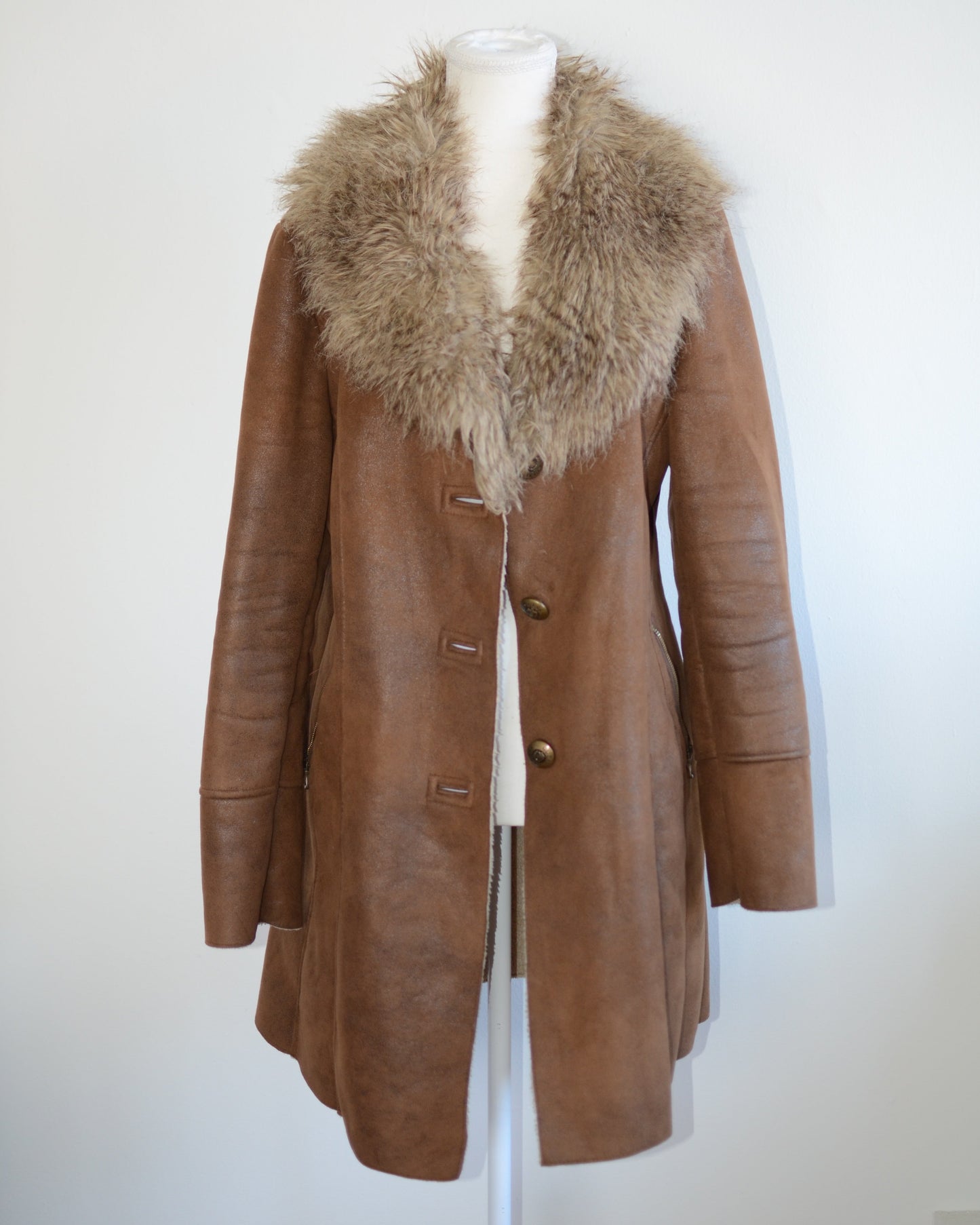 Vintage Faux Fur Guess Brown Coat