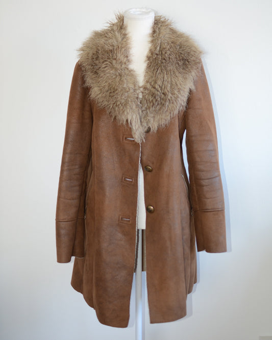 Vintage Faux Fur Guess Brown Coat