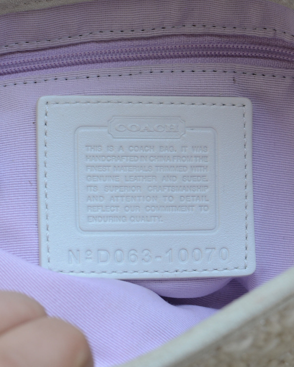 Coach Tweed Floral Soho Bag  Inside Label