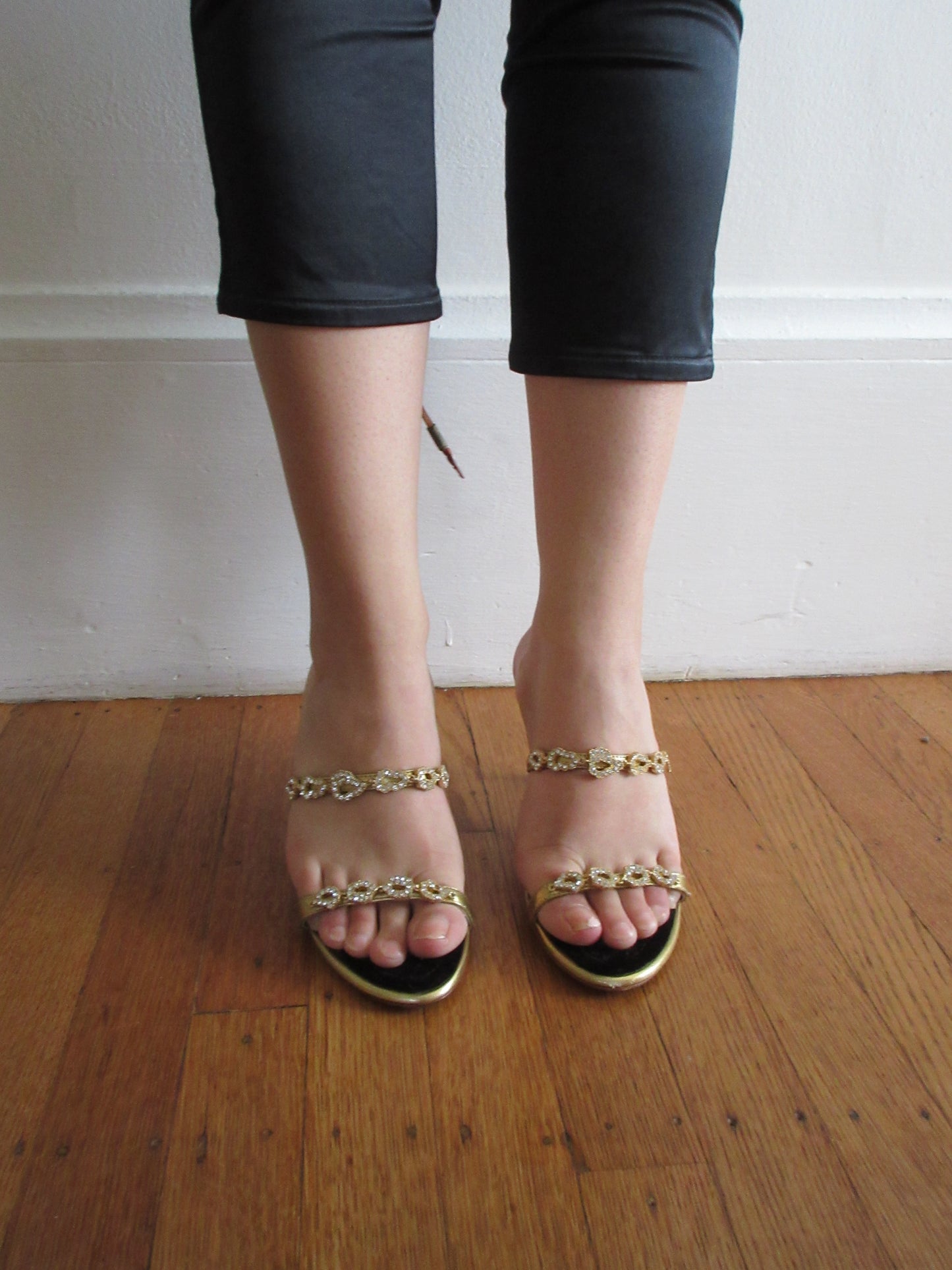 Vintage Giuseppe Zanotti Gold Rhinestone Heels
