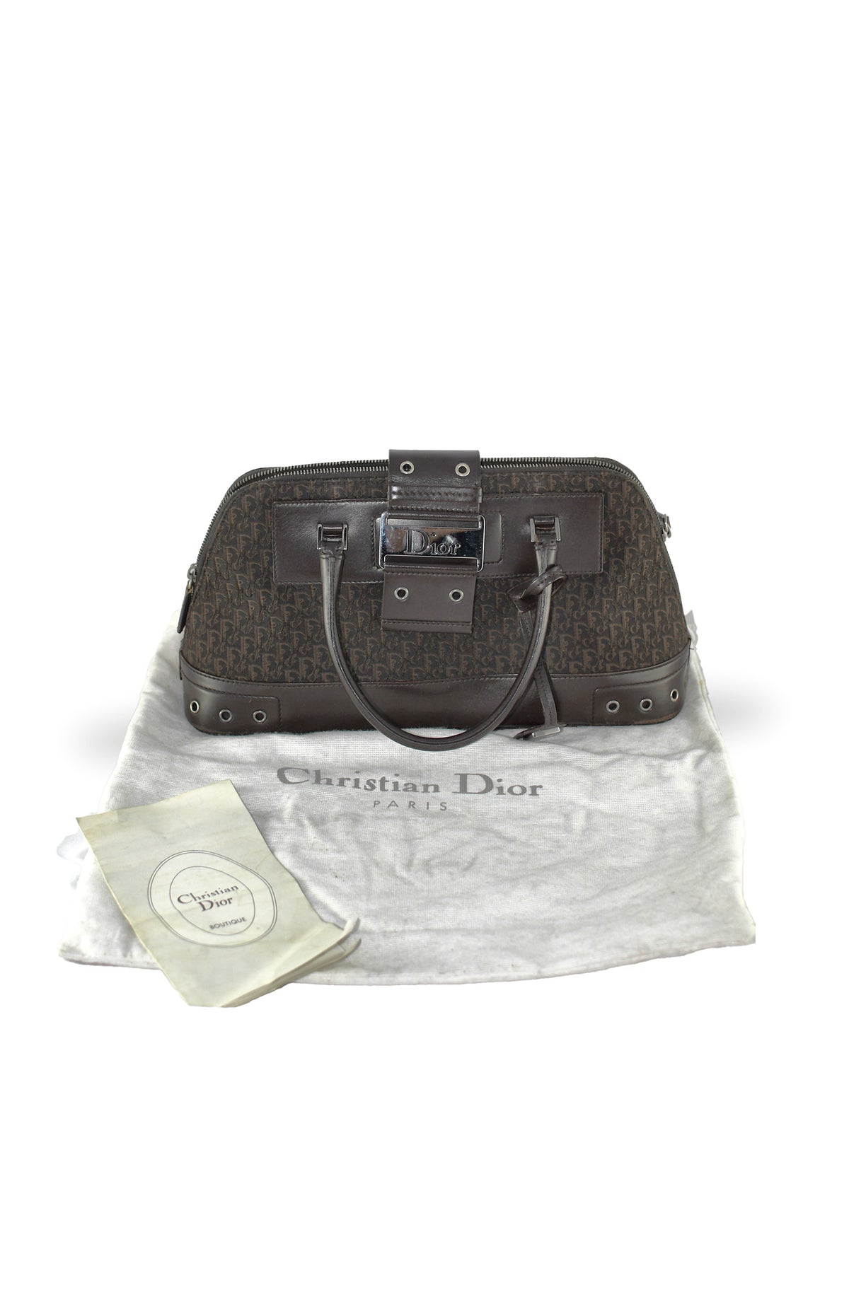 Christian Dior Brown Monogram Trotter Bag