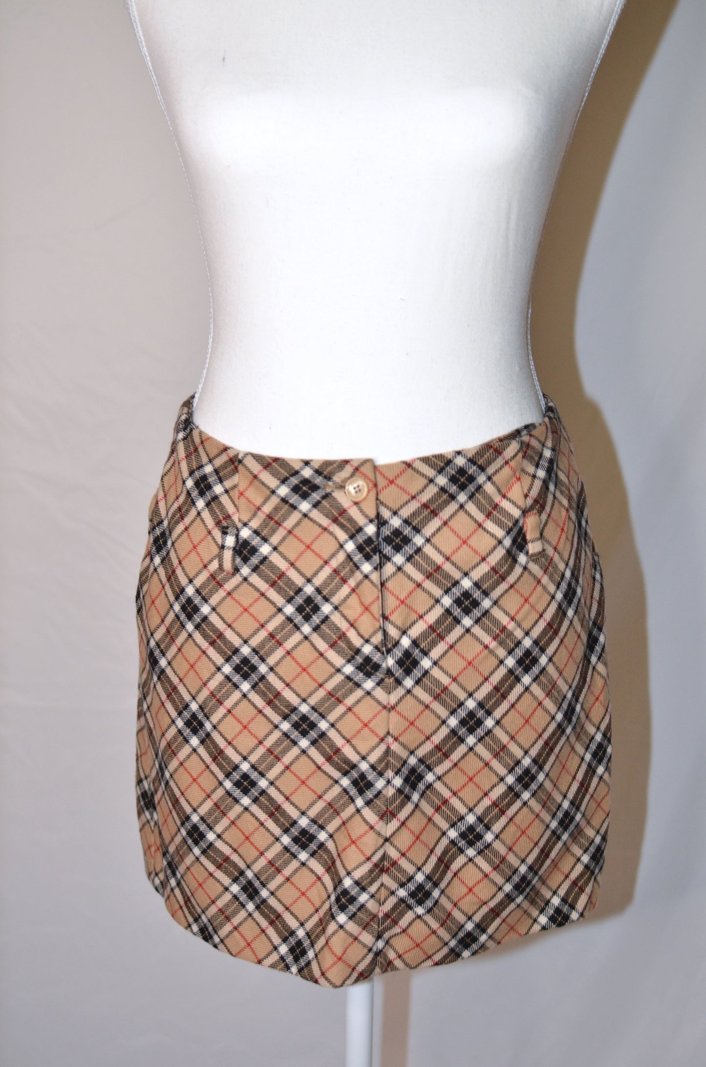 Vintage Dolce & Gabbana Plaid Mini Skirt