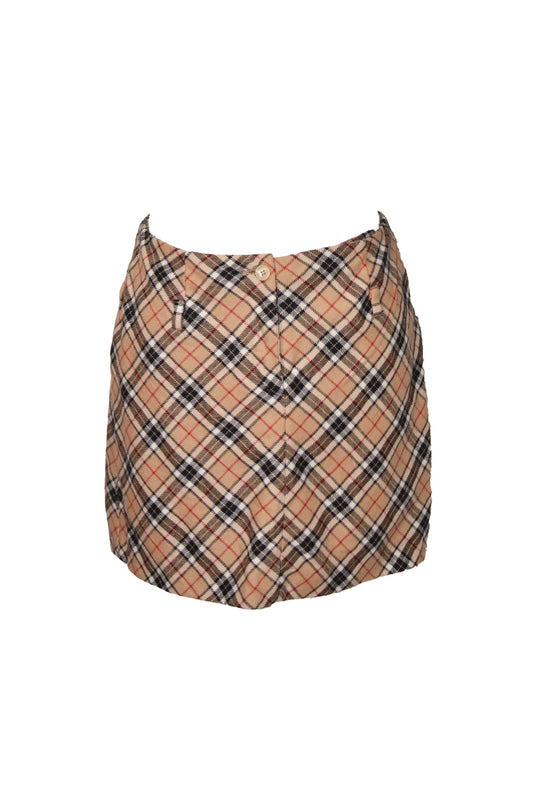 Vintage Dolce & Gabbana Plaid Mini Skirt