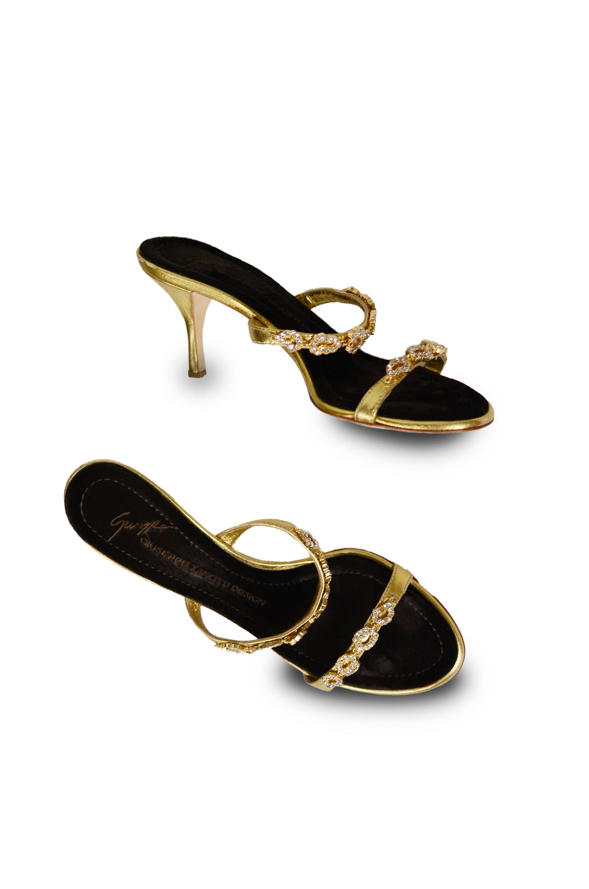 Vintage Giuseppe Zanotti Gold Rhinestone Heels