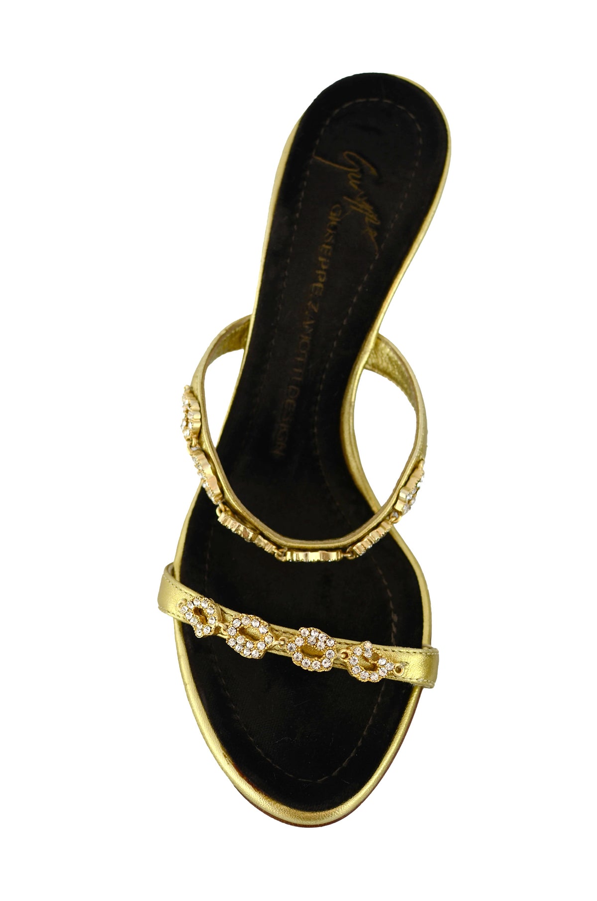 Vintage Giuseppe Zanotti Gold Rhinestone Heels