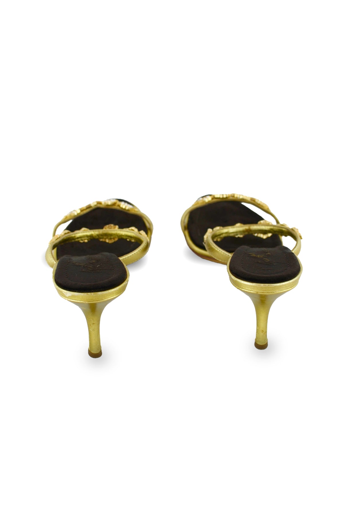 Vintage Giuseppe Zanotti Gold Rhinestone Heels