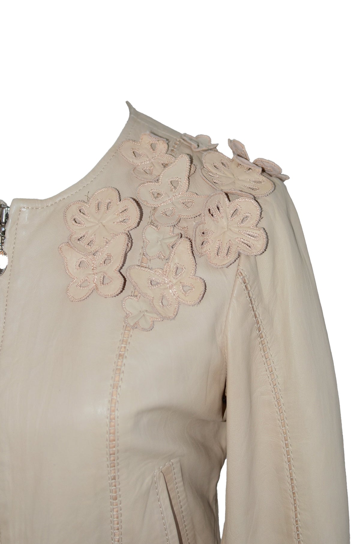Class by Cavalli Tan Leather Jacket