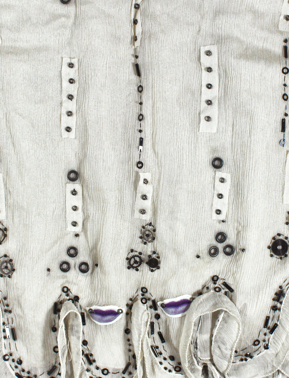 Prada Archive Runway Beaded Silk Skirt