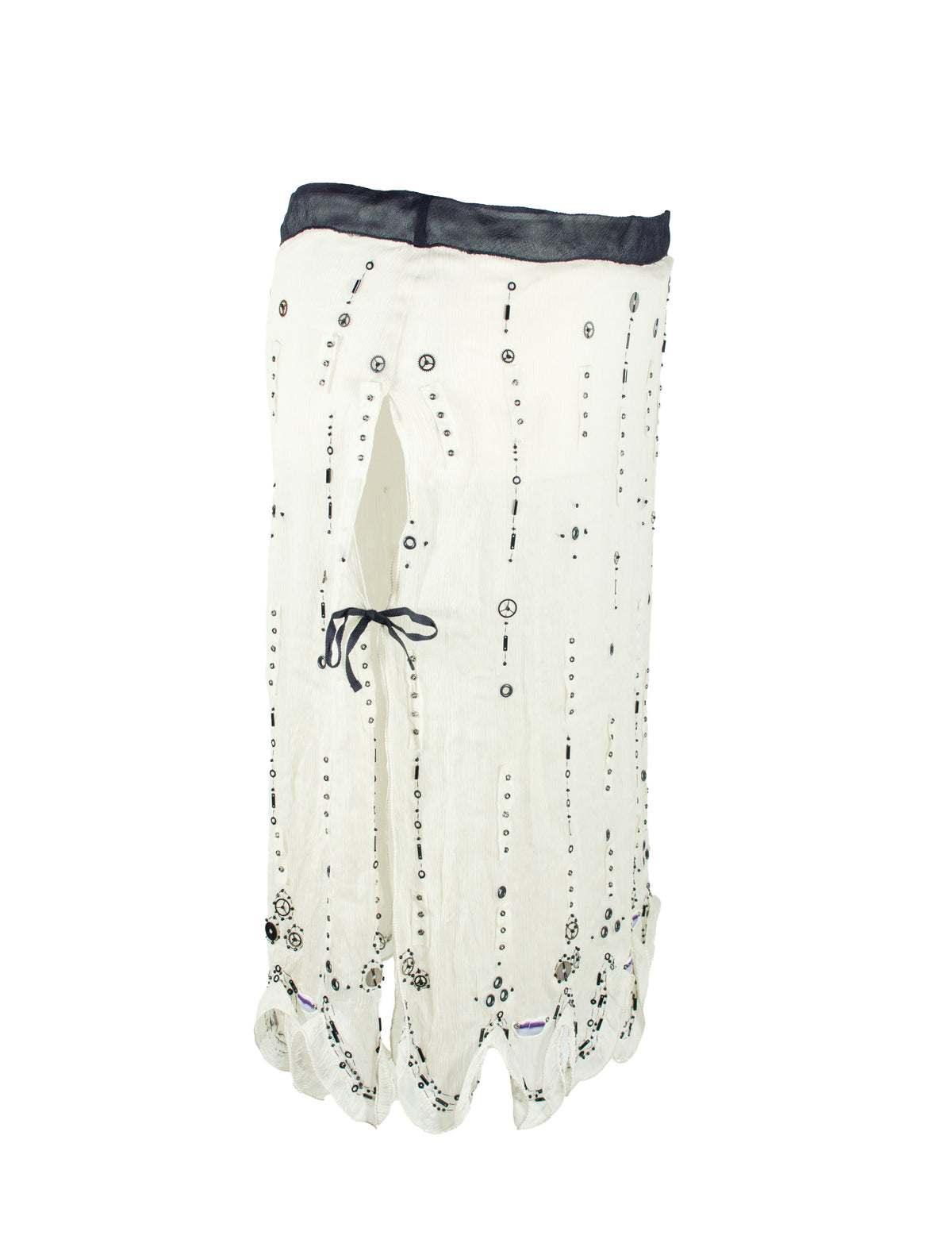 Prada Archive Runway Beaded Silk Skirt